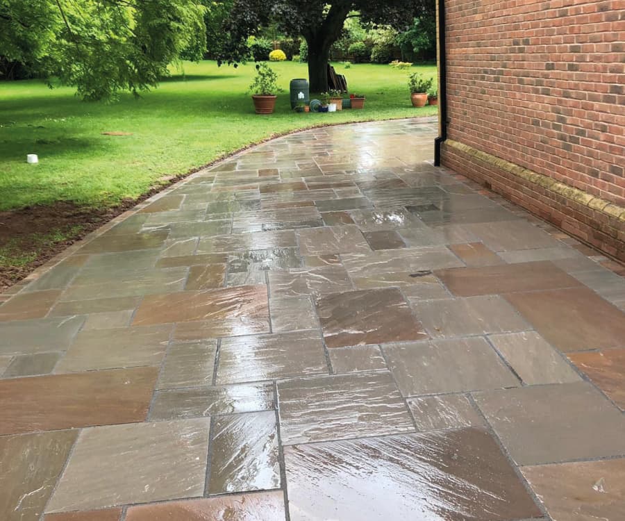 Driveway installation in progress